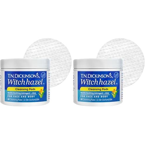 T.N. Dickinson's Witch Hazel Cleansing Pads, 60 Count (Pack of 2)