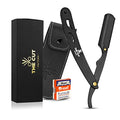 The Cut Factory¢ç Straight Razor for Men Professional Barber Straight Edge Razor for Comfortable Smooth Shave. Gift Box Leather Pouch 20 Single Edge Blades. Our Blades Never Fall