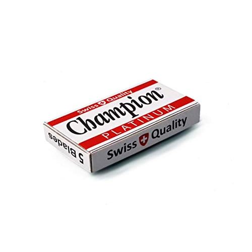 100 Champion Platinum Double Edge Razor Blades For Safety Razor - Men¢¥s Safety Razor Blades For Shaving For Men For A Smooth And Clean Shave (1 Year Supply)