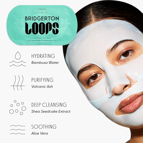 LOOPS Beauty Bridgerton¢â NETFLIX In The Garden Set -The Best Hydrogel Face Masks for Every Skin Moment Face Mask - 2 Hydrating Masks - Clean Slate and Double Take - All Skin Types, 2pc