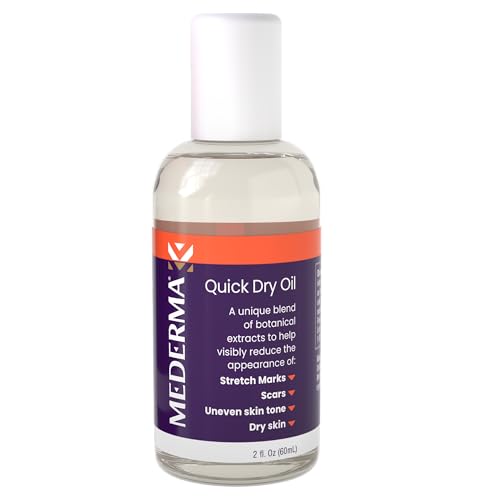 Mederma Quick Dry Oil - Scar and Stretch Mark Treatment, Improves Appearance with Natural Botanical Extracts, Paraben-Free, Fast-Absorbing, Hydrates Dry Skin, Reduces Uneven Skin Tone, 2.02 Oz (60ml)