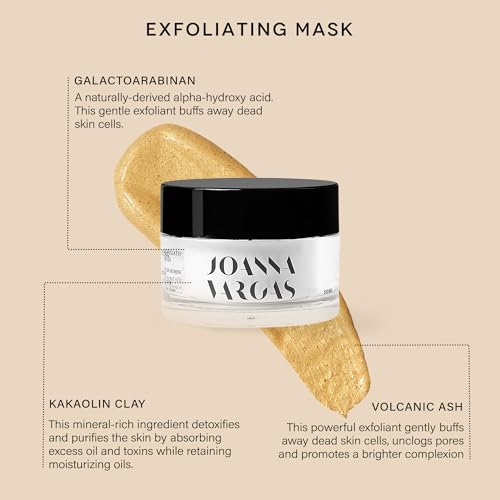 Joanna Vargas Exfoliating Face Mask for Women - Skin Exfoliator for Face, Pore Cleaner & Smooth Uneven Texture - Purifying Facial Exfoliator for Glowing Skin - 50 ml
