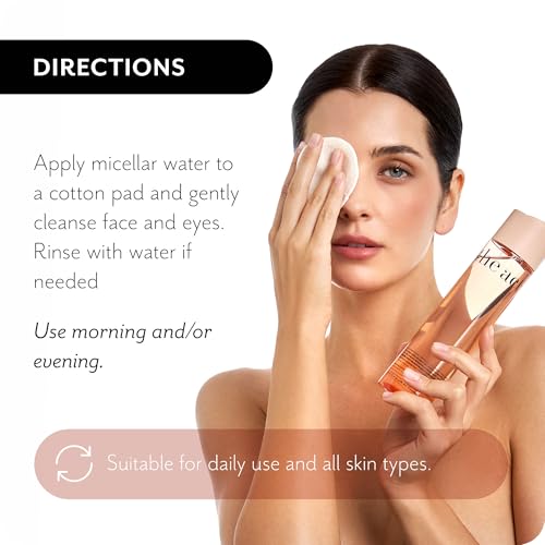 The Act Micellar Water Makeup Remover ? Gentle Cleansing for Face & Eyes ? Hydrating, Alcohol-Free, Non-Comedogenic, Organic, Sensitive Skin, Waterproof Makeup Remover, Vegan, 8.45 fl oz
