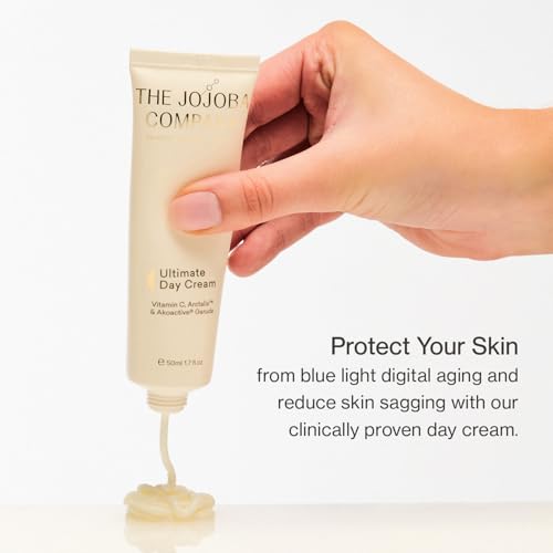 Jojoba Ultimate Day Cream With Vitamin C, Arctalis & Akoactive Garuda - Firms & Lifts - Smooths Fines Lines - Blue Light Protection - 50ml