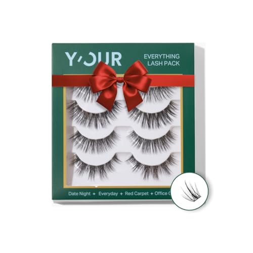 Y¡¯Our Everything Eye Lashes Clusters: Reusable Falsie Eyelash Clusters, 4-7 Days Wear; DIY Clusters & Lash Extension Kit. Lightweight & Easy. Perfect for Every Eye Shape, Gifts for Women