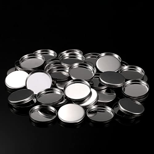 Pangda 50 Pack Empty Eyeshadow Pans 26 mm Magnets Cosmetic Palettes Round Metal Makeup Pan for Eyeshadow Blush Lipstick Organizer