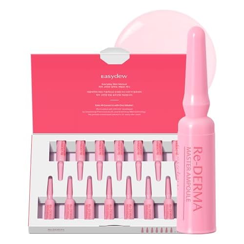 EASYDEW DW-EGF Peptide Re-DERMA Master Ampoule - Korean Anti-Aging Skincare Facial Serum - Firming, Restore skin vitality, Smooth fine lines and wrinkles with Oligo peptide, Niacinamide - 0.42fl. oz.