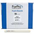 ForPro White Foam Board, 180/240 Grit, Mylar Manicure and Pedicure Nail File, 7¡± L x .75¡± W, 50-Count
