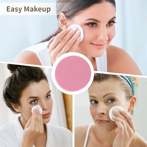 360 Pcs Compressed Facial Sponges for Estheticians - PVA Makeup Sponges Compact and Soft, Ideal for Daily Skincare and Makeup Application, Pink