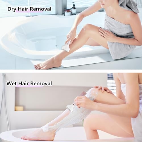 Electric Razors Shavers for Women, Bikini Trimmer 5 in 1 Lady Electric Shaver Razor Wet/Dry Face Razors for Face Nose Eyebrow Arms Armpit Legs Pubic Hair Area Painless Facial Hair Removal for Women