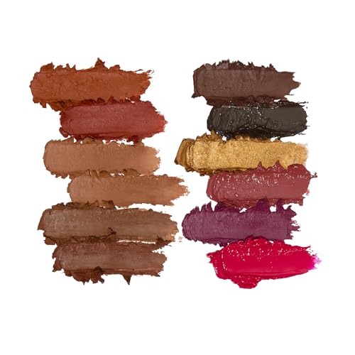 Revolution Everything Base Face Icon Complexion Palette, Multi-Use Cream Contour, Concealer, Corrector, Highlighter & Blush Kit, Vegan & Cruelty-Free, Dark
