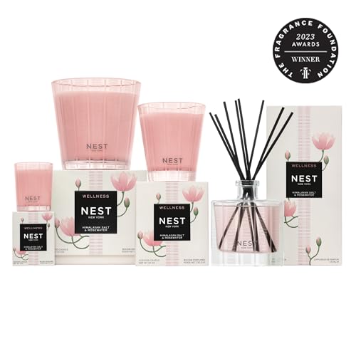 NEST New York Liquid Soap, Himalayan Salt & Rosewater - 10 fl oz - Cleanses & Nourishes Skin - Approx. 300 Pumps Per Bottle - Gluten Free & Cruelty Free (Pack of 2)
