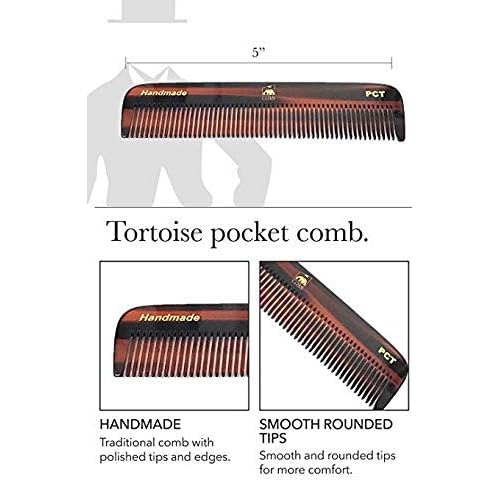 G.B.S Men¡¯s Handmade Comb Set, Pure Synthetic Hair Brush, Dressing Comb, Pocket Comb, Mustache Comb and Military Style Hair Brush