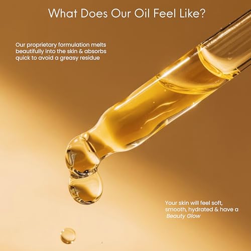 Organic Turmeric & Vitamin C Face Oil for Dark Spots Brightening Age Defying for Fine Lines & Wrinkles Moisturizing Hydrating Serum Natural Anti Aging 1 Oz Beauty Glow