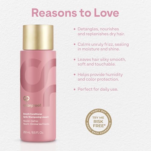 Colorproof Smooth Conditioner - For Frizzy Color-Treated Hair, Smooths, Softens & Controls Frizz, Sulfate-Free, Vegan