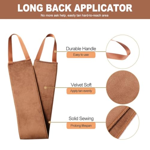 3 in 1 Self Tanning Mitts Self Tanner Mitt Applicator Tanning Brush Self Tanner Back Applicator, Tanning Gloves for Self Tan Mitt,Self Tanning Kit for Lotion,Spray Tan,Body,Sunless,Face