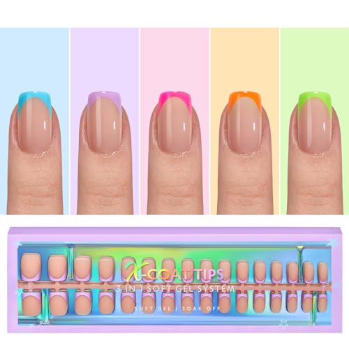 btartboxnails XCOATTIPS French Nails Nail Tips Builder Gel Set