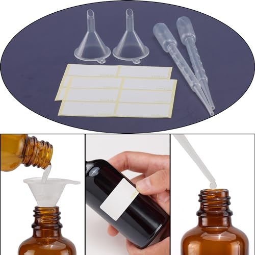 YIZHAO Amber Glass Spray Bottles 4oz, with Small Fine Mist Spray, Metal Cap, Refillable for Essential Oil,Travel,Cleaning,Perfume,Aromatherapy,Makeup ? 9 Pcs