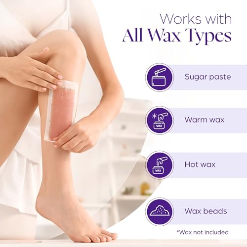 765 Professional Wax Strips for Waxing ? Tear-Resistant Fabric Hair Removal Strips ? 225 Large & 540 Small ? Reusable for Warm Wax & Sugar Paste ? Face, Body & Intimate Areas