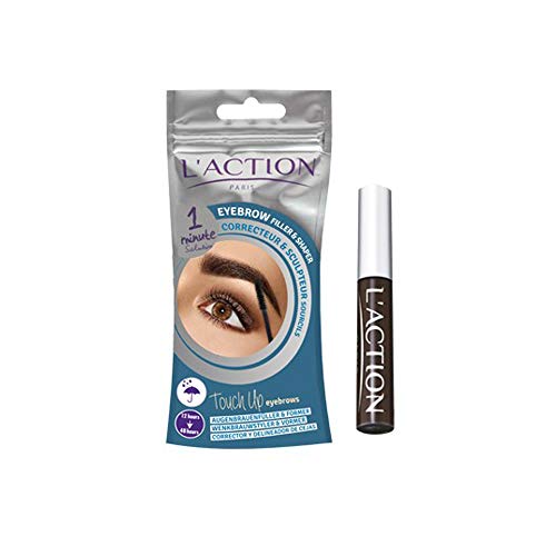 L'Action Paris Long-Lasting Eyebrow Filler and Shaper, Eyebrow Mascara Fills Brows with Natural Colour, Sculpts Brows to Desired Shape, Waterproof Formula, Medium Brown 8.5g