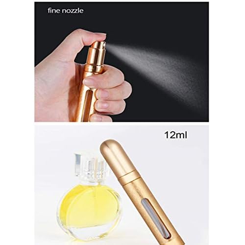12ML 6 Colors Portable Mini Travel Perfume Bottle Atomizer Refillable Empty Spray Bottle for Women & Men Spray Scent Aftershave