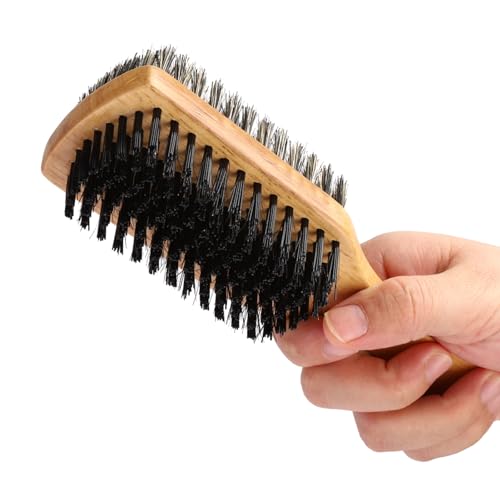 Wooden Beard Brush, Moustache Brush, Double Sided Beard Brush, Professional Beard Brush Shaving Brushes Shaving Accessories