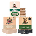 Dr. Squatch Basic Squatch Forest Pack - Pine Tar and Birchwood Breeze - Handmade Bar Soap With Organic Oils, Soap Gripper and Saver
