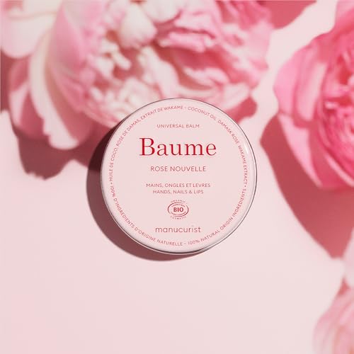 Manucurist Organic Hand Balm ? Multi-Purpose 100% Organic Hand & Nail Lip Treatment ? Coconut Oil, Damask Rose Oil ? Magic Balm ? Hand Care - Lip Care ? Practical Gift for Women - Travel Beauty