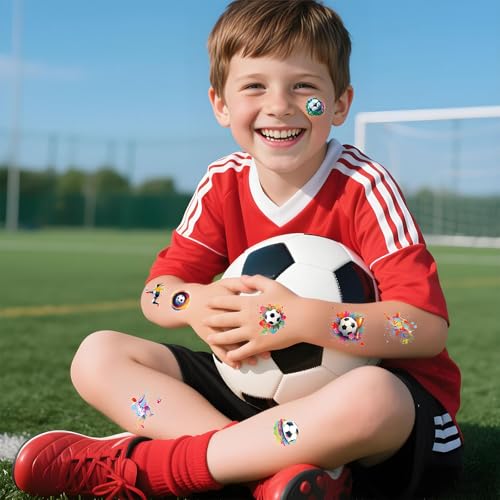 200 PCS Soccer Temporary Tattoos Stickers for Women Men, 2026 Soccer World Cup Fans support tattoo stickers, 20 Sheets Soccer Themed Stickers Party Favors Supplies Decorations