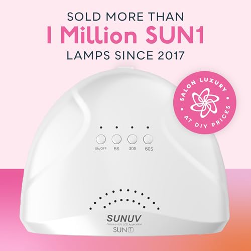 SUNUV Gel Nail Light for Nail Polish 48W UV Dryer SUNone White, Hema-Free Gel Nail Polish Kit, 16 Colors Gel Polish Set