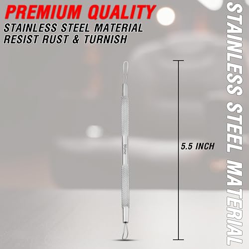Blackhead Remover Pimple Popper Blemish Comedone Extractor Acne Tool Pimple Spot Popper Komedon Double Side Soft Touch and No-Slip Skincare for Whitehead Removal -Stainless Steel, Silver (BM29)