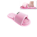 Shower Foot Scrubber - Soft Silicone Cleaner With Non-Slip Suction Cups, Exfoliating Dead Skin Massager Slipper to Improve Circulation & Soothe Tired Feet for Unisex Adults - 1pcs (Pink)