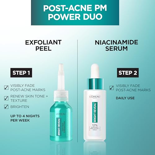 L'Oreal Paris Bright Reveal Exfoliant Peel + Niacinamide Serum, 1 kit