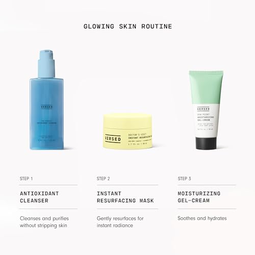 Versed Doctor¡¯s Visit Instant Resurfacing Face Mask - AHA, BHA and Enzyme Exfoliating Mask Helps Reduce Hyperpigmentation - Smooth and Moisturize Skin with Vitamin C - Vegan (1.7 fl oz)