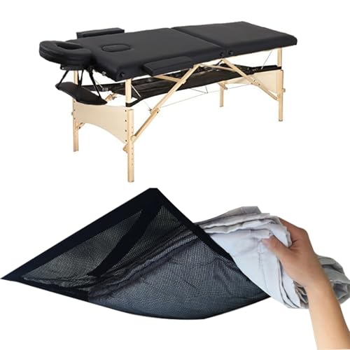 Massage Porta Shelf Hammock,Extra Large Under-Desk Storage Mesh Pocket for Bolsters, Cushions, Pillows, Sheets and Accessories, Creates More Space Under Your Table(51.18 * 21.65in)