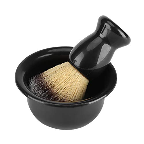 Shaving Brush Set, 3 in 1 Men Hair Shave Brushes Bowl Stand Shaving Cream Soap Razor Holder Mug Kit Soft Nylon Cleaning Tool for Wet Father Husband Boyfriend Birthday Dad Valentines Day Gifts Women