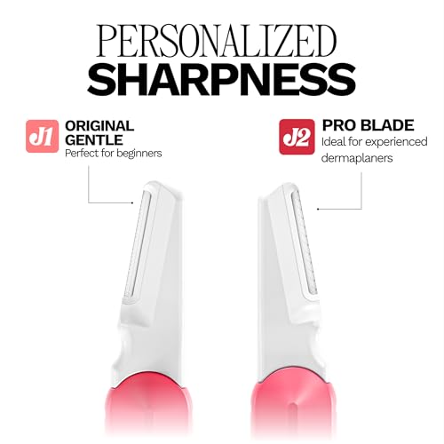 Jill J2 Dermaplane Refill Blades ? 12 Advanced Replacement Blades for Jill Wand, Removes Peach Fuzz & Dull Skin with Petite & Wide Blades for Pro-Level Exfoliation, 6 Full Shaves