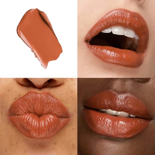 2-Pack Petal Pink&Latte Brown Moisturizing Lipstick Set ? Hydrating Creamy Lip Color for Dry, Cracked Lips, Weightless Glossy Lip Balm with Vitamin E, Long Lasting Vegan Lipstick