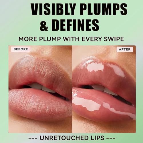 4 Colors Lip Oil Lip Glaze, Hydrating Lip Glow Oil Big Brush Head Shiny Moisturizing Lip Gloss, Long Lasting Non-sticky Fresh Transparent Tinted Plumping Lip Oil- Set A