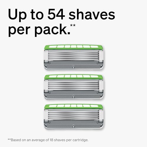 Schick Hydro Sensitive Razor, 1 Razor Handle and 3 Cartridges | Razors for Men Sensitive Skin, 1 Handle with 3 Razor Blades Refills
