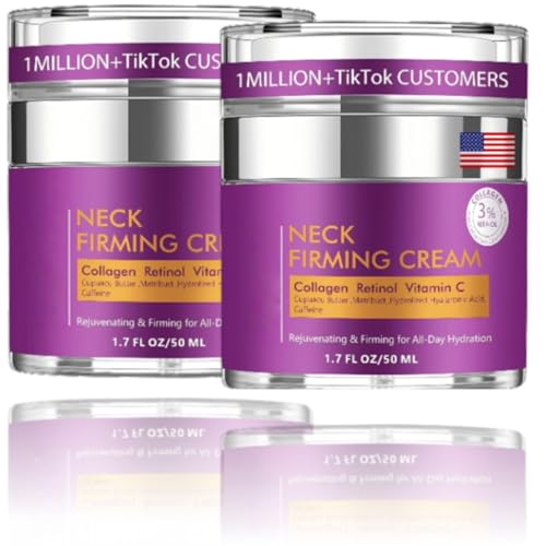 Advanced Neck Firming Cream ? 3% Retinol & Hyaluronic Acid for Wrinkle Reduction, Lifting & Skin Tightening ? Anti-Aging Moisturizer for Face, Neck & D?collet? ? Deep Hydration, 3.4 FL£¨2 bottle£©.