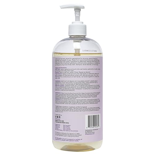 Dr. Natural Castile Liquid Soap, Lavender, 2 pc - Sulfate-Free, Paraben-Free, Cruelty-Free Multi-Purpose Soap with Shea Butter, Coconut Oil, Olive Oil
