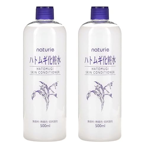Naturie Adlay (Hatomugi) Skin Conditioner Lotion Toner 500ml Coix Seed Extract 2pack Bundle