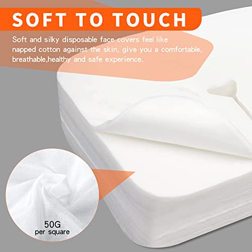 300 Count Disposable Face Cradle Covers, Massage Face Covers Medical-Grade Ultra Soft Large Headrest Covers for Massage Tables & Massage Chairs