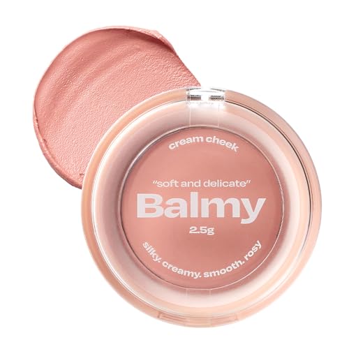Balmy Cream Cheek | Lightweight Cloud-Touch Cheek Color | Buildable, Long-Wear Cream Blush with a Soft Matte Finish for Natural & Bold Looks | 2.5 g (No.0 Nudy Apricot)