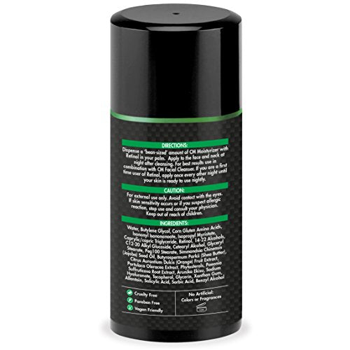 Daily Face Cream for Men with 2.5% Retinol Anti-Aging Moisturizer for Fine Lines, Dark Spots, and Wrinkles - Overnight Lotion