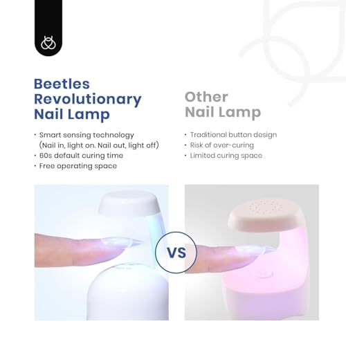 Beetles Gel Nail Kit Amond Shape - 504Pcs Gel Nail Kit Easy Extension Set Etch X Nail Tips Short Almond Half Matte Nail Tips 9 in 1 Glue Uv Led Light Gift for Women