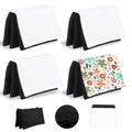 4Pcs Sublimation Blank Canvas Makeup Bags,Sublimation Makeup Bag Bulk DIY Heat Transfer Canvas Pen Case Pencil Cosmetic Makeup Bags Sublimation Bags with Zipper for Makeup Bag Travel Toiletry Pouch