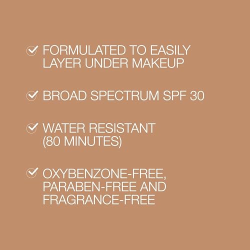 Neutrogena Purescreen+ Tinted Sunscreen for Face with SPF 30, Broad Spectrum Mineral Sunscreen with Zinc Oxide and Vitamin E, Water Resistant, Fragrance Free, Medium, 1.1 fl oz