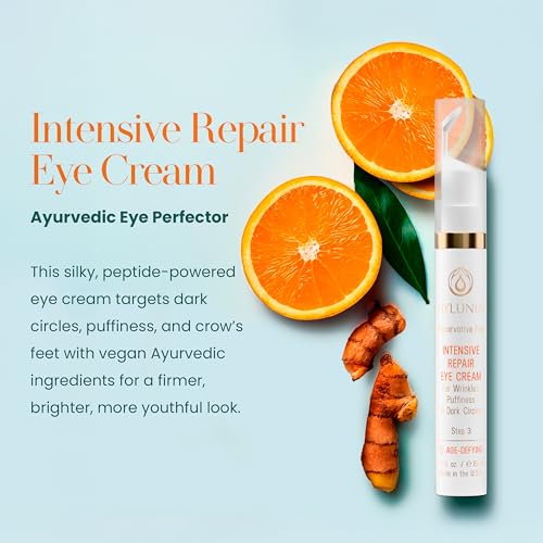 Hylunia Intensive Repair Eye Cream ? Hydrating & Firming with Peptides, Vitamin C & Hyaluronic Acid ? Reduces Dark Circles, Puffiness & Fine Lines ? Lightweight, Vegan, Clean Skincare